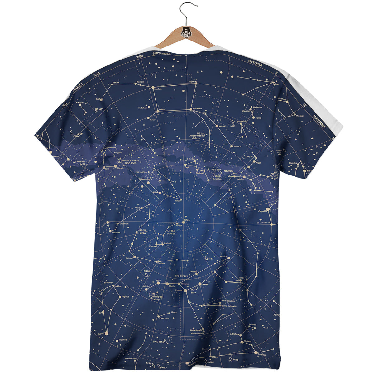 Sky Map Constellation Print copy T-Shirt-grizzshop