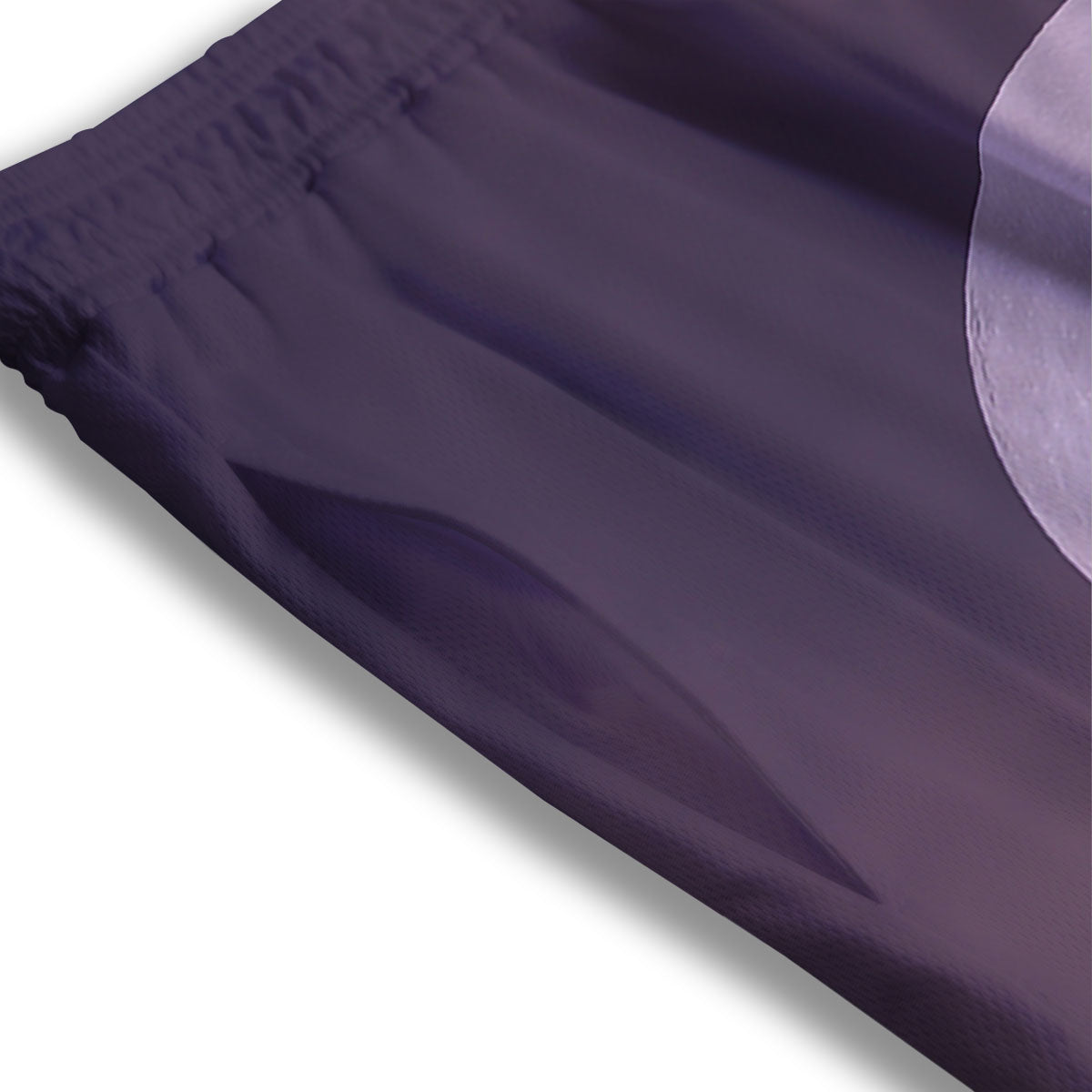 Sky Purple And Full Moon Print Mesh Shorts