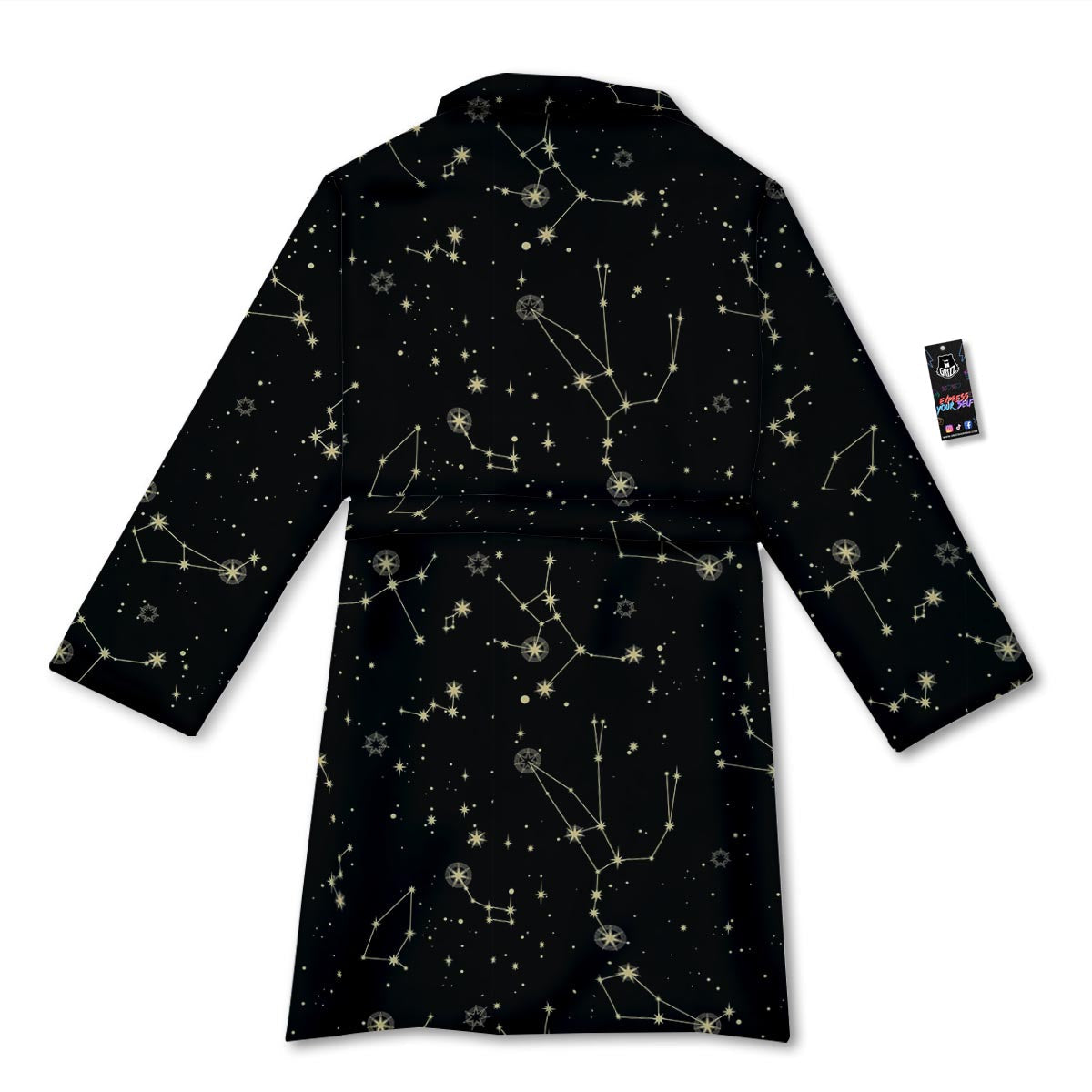 Sky Star Print Pattern Bathrobe-grizzshop