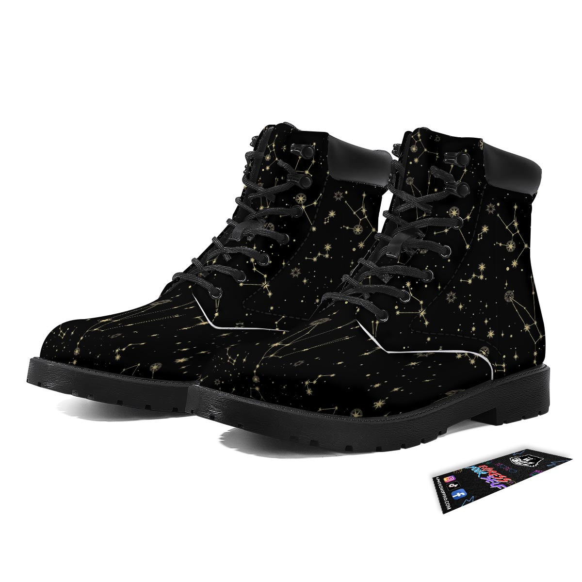 Sky Star Print Pattern Boots-grizzshop