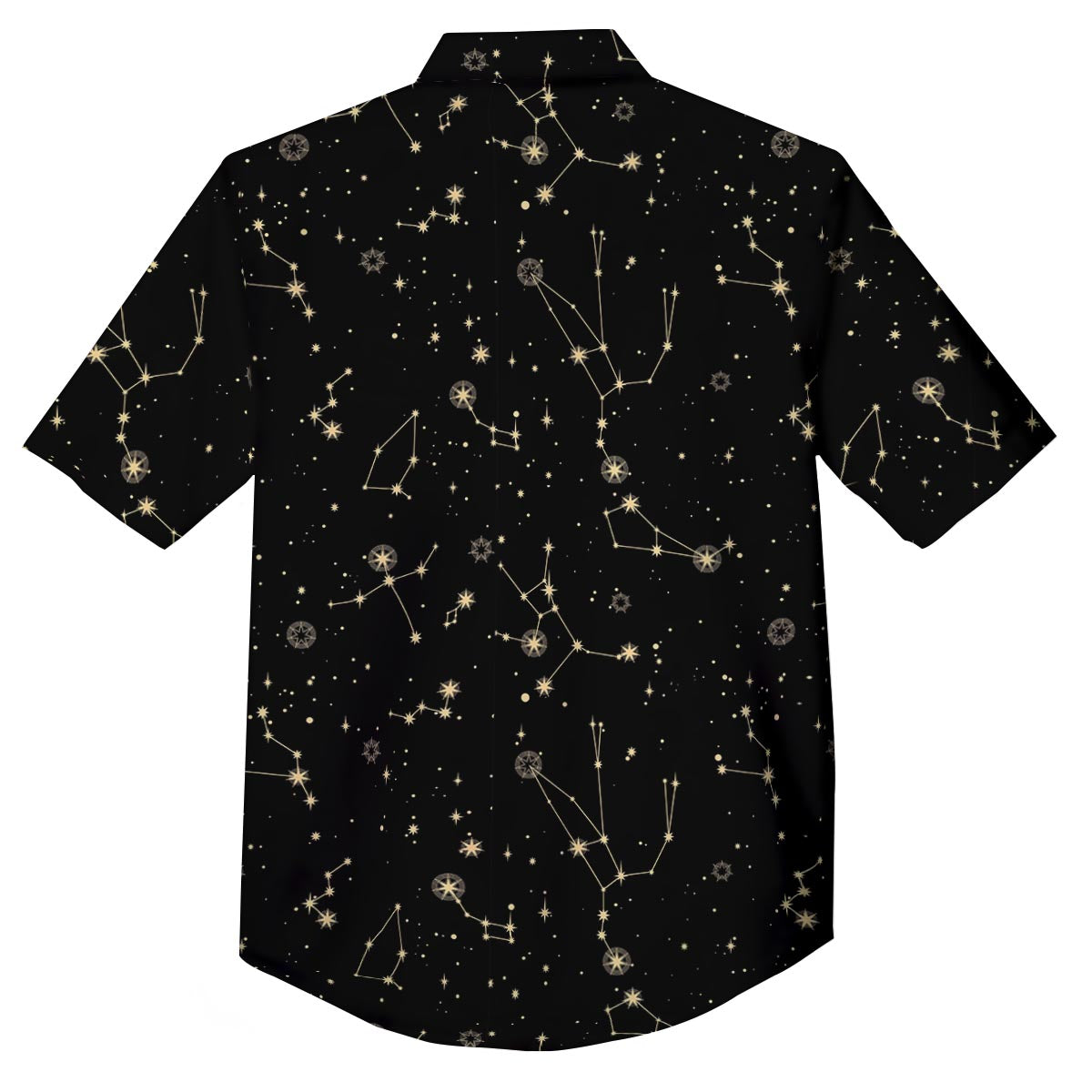 Sky Star Print Pattern Button Up Shirt-grizzshop