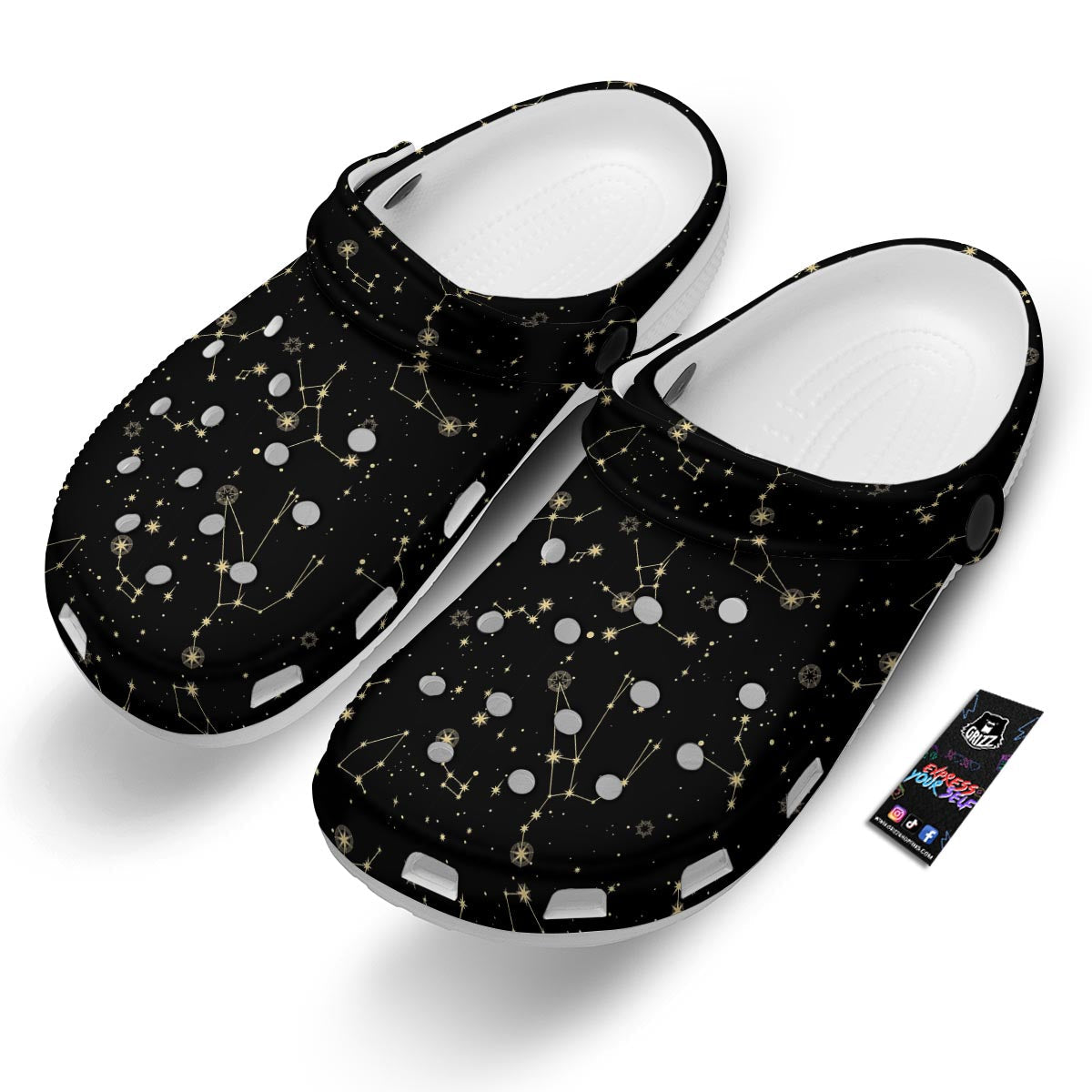 Sky Star Print Pattern Clog-grizzshop