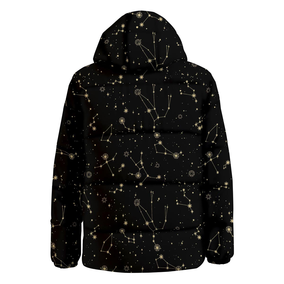 Sky Star Print Pattern Down Jacket-grizzshop
