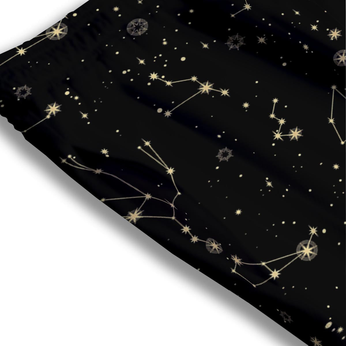 Sky Star Print Pattern Mesh Shorts