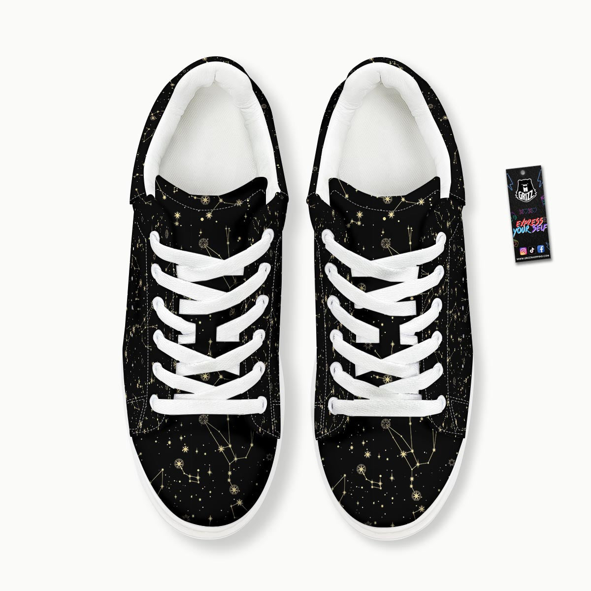 Sky Star Print Pattern Platform Shoes-grizzshop