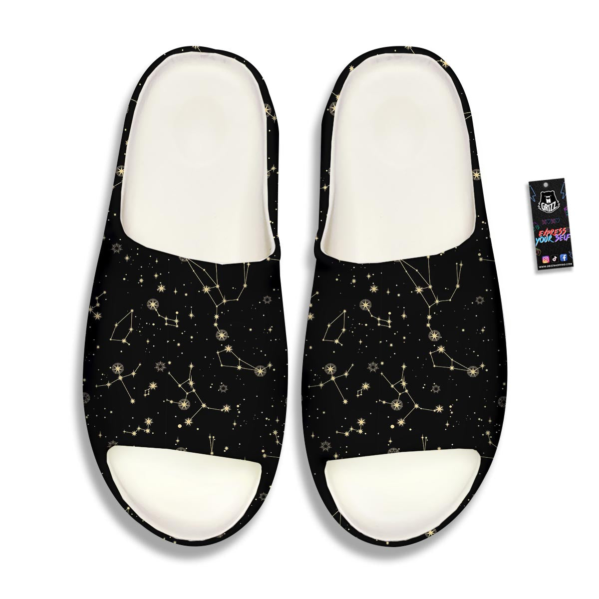 Sky Star Print Pattern Sandals-grizzshop