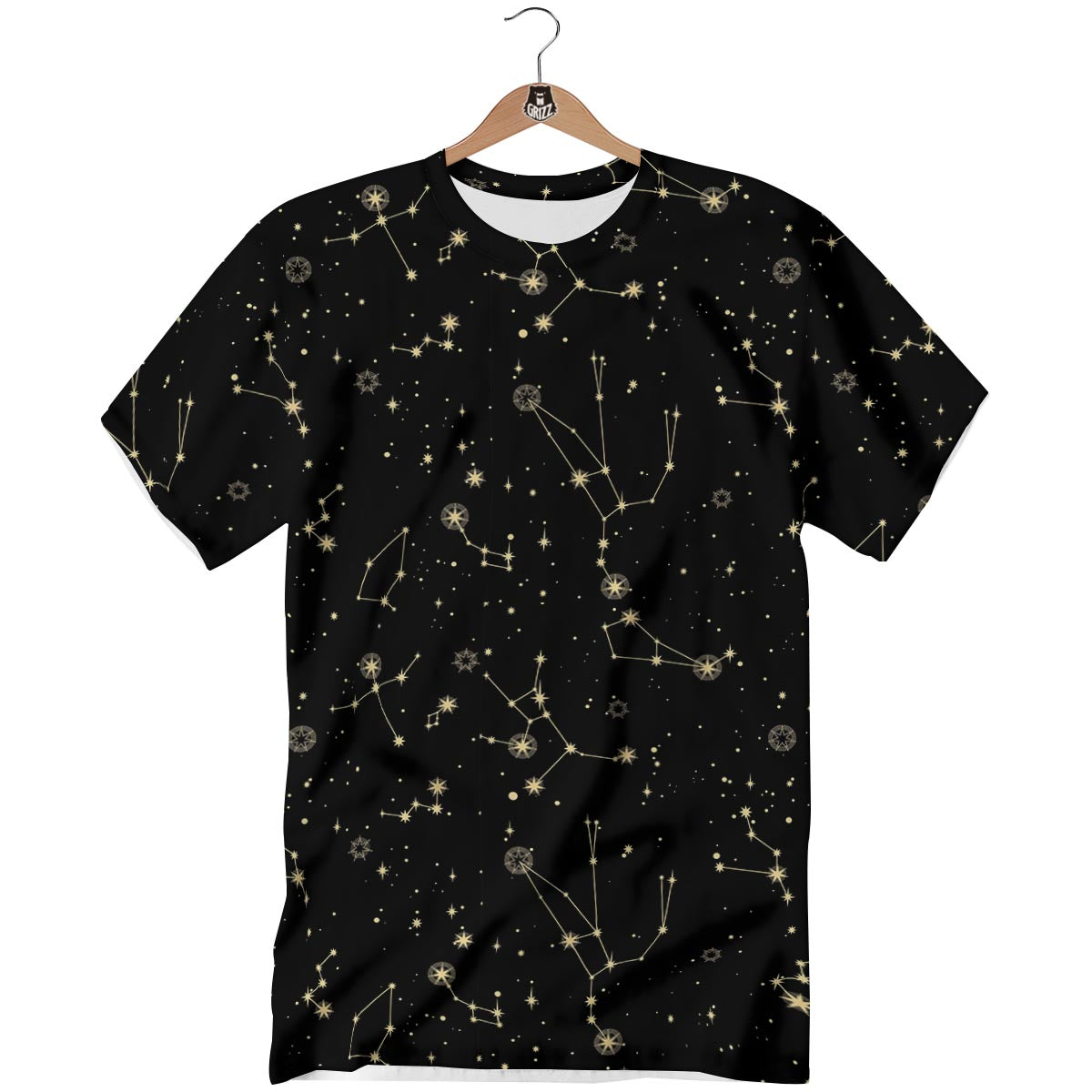 Sky Star Print Pattern T-Shirt-grizzshop