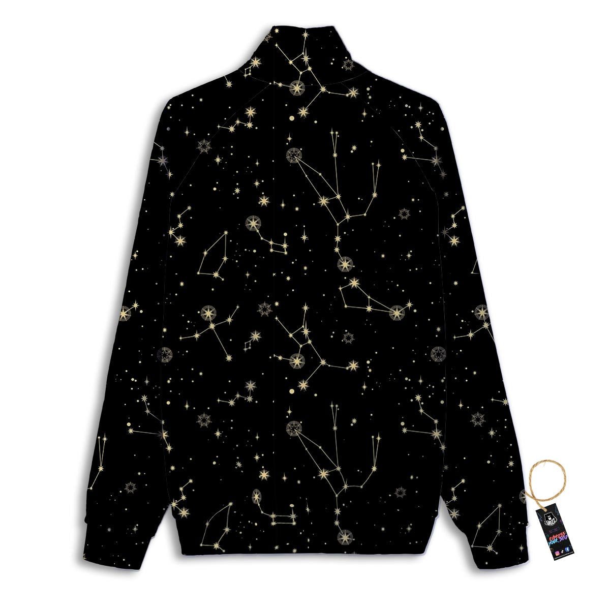 Sky Star Print Pattern Track Jacket-grizzshop