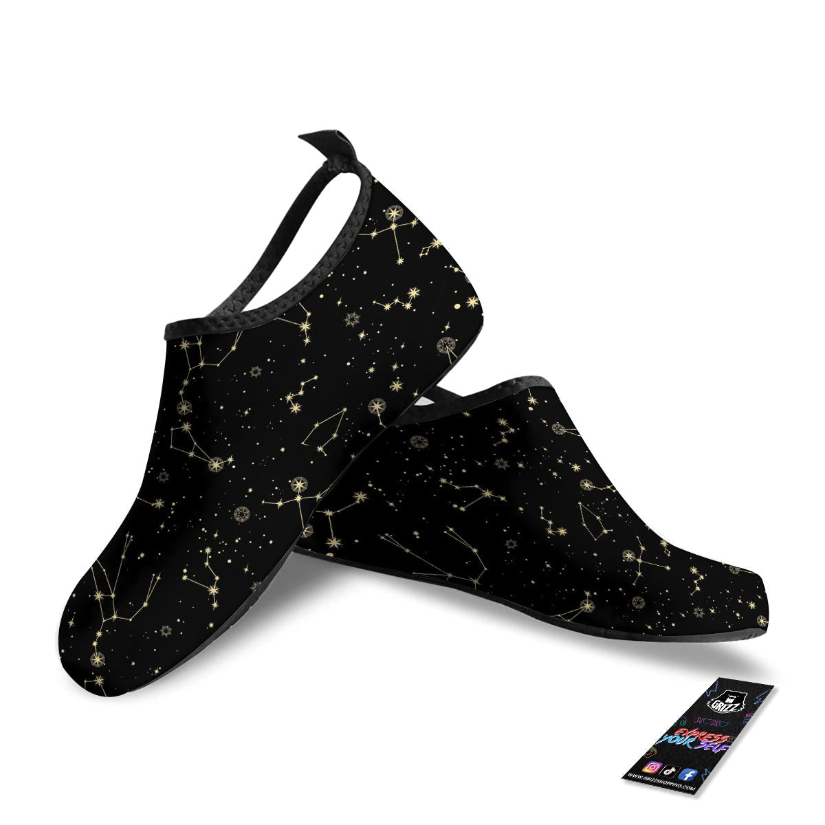 Sky Star Print Pattern Water Shoes-grizzshop