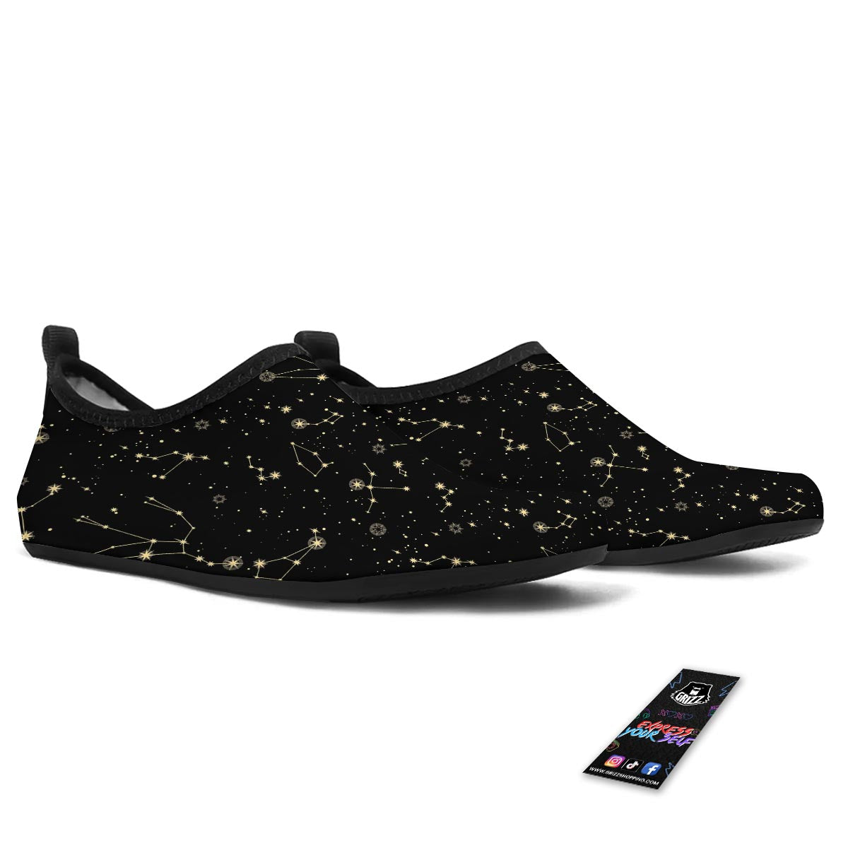 Sky Star Print Pattern Water Shoes-grizzshop
