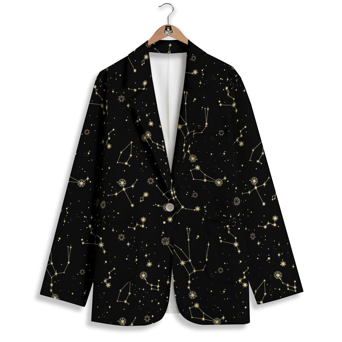 Sky Star Print Pattern Women's Blazer-grizzshop