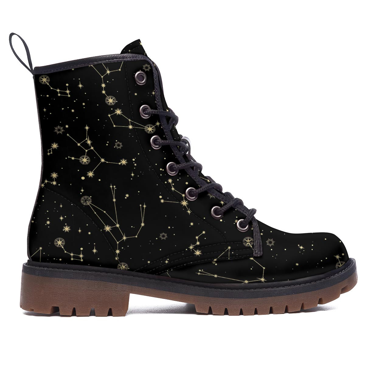 Sky Star Print Pattern Work Boots-grizzshop