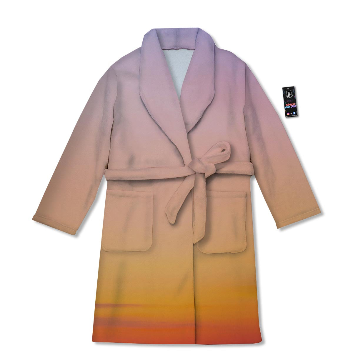 Sky Sunrise Print Bathrobe-grizzshop