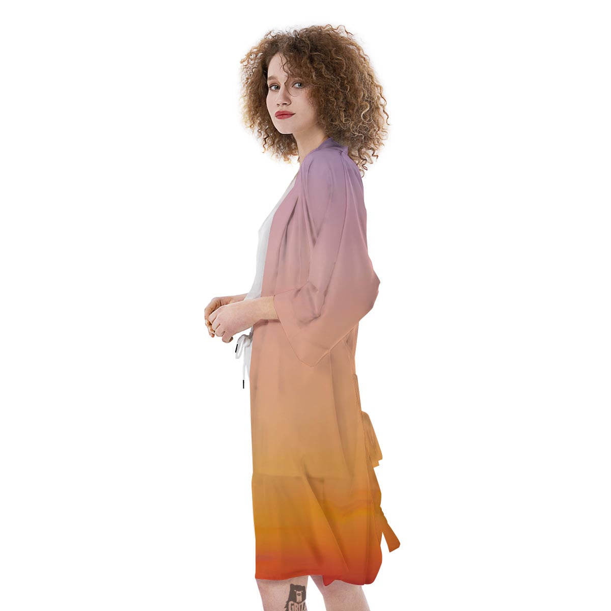 Sky Sunrise Print Kimono-grizzshop