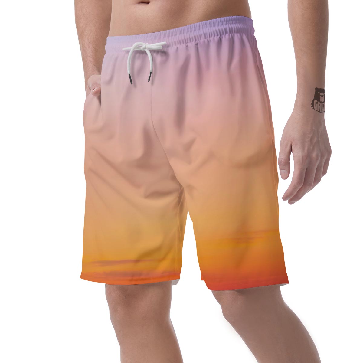 Sky Sunrise Print Men's Shorts-grizzshop