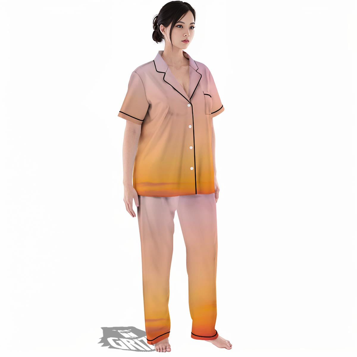 Sky Sunrise Print Women's Pajamas Set-grizzshop