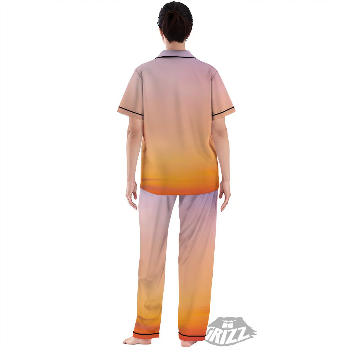 Sky Sunrise Print Women's Pajamas Set-grizzshop