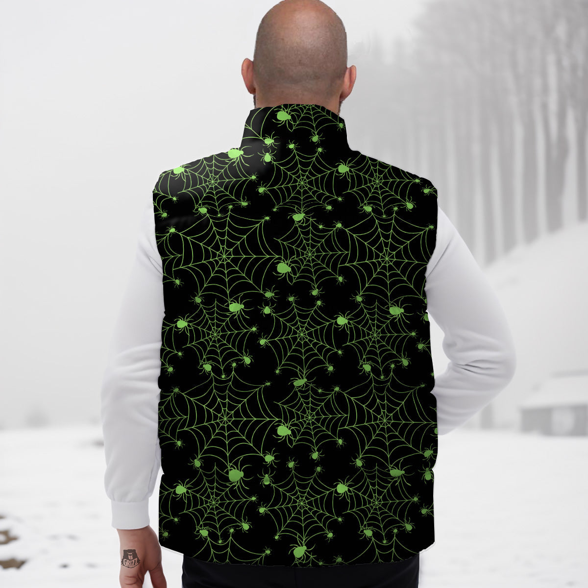 Slice Cake Pattern Print Down Vest-grizzshop