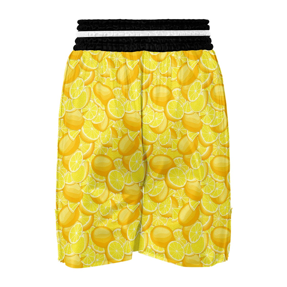 Slice Lemon Pattern Print Boxing Shorts-grizzshop