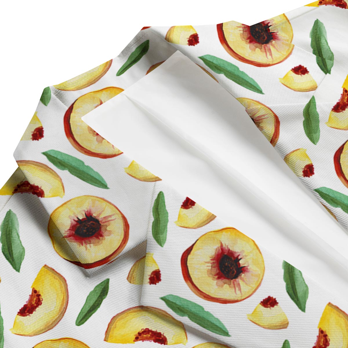 Slice Peach Pattern Print Men's Blazer-grizzshop