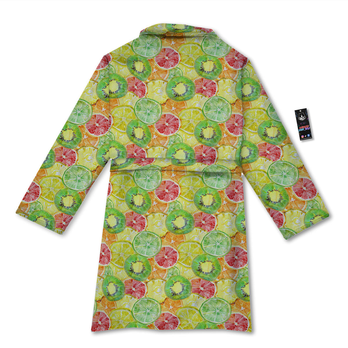 Slices Fruit Orange Print Pattern Bathrobe-grizzshop