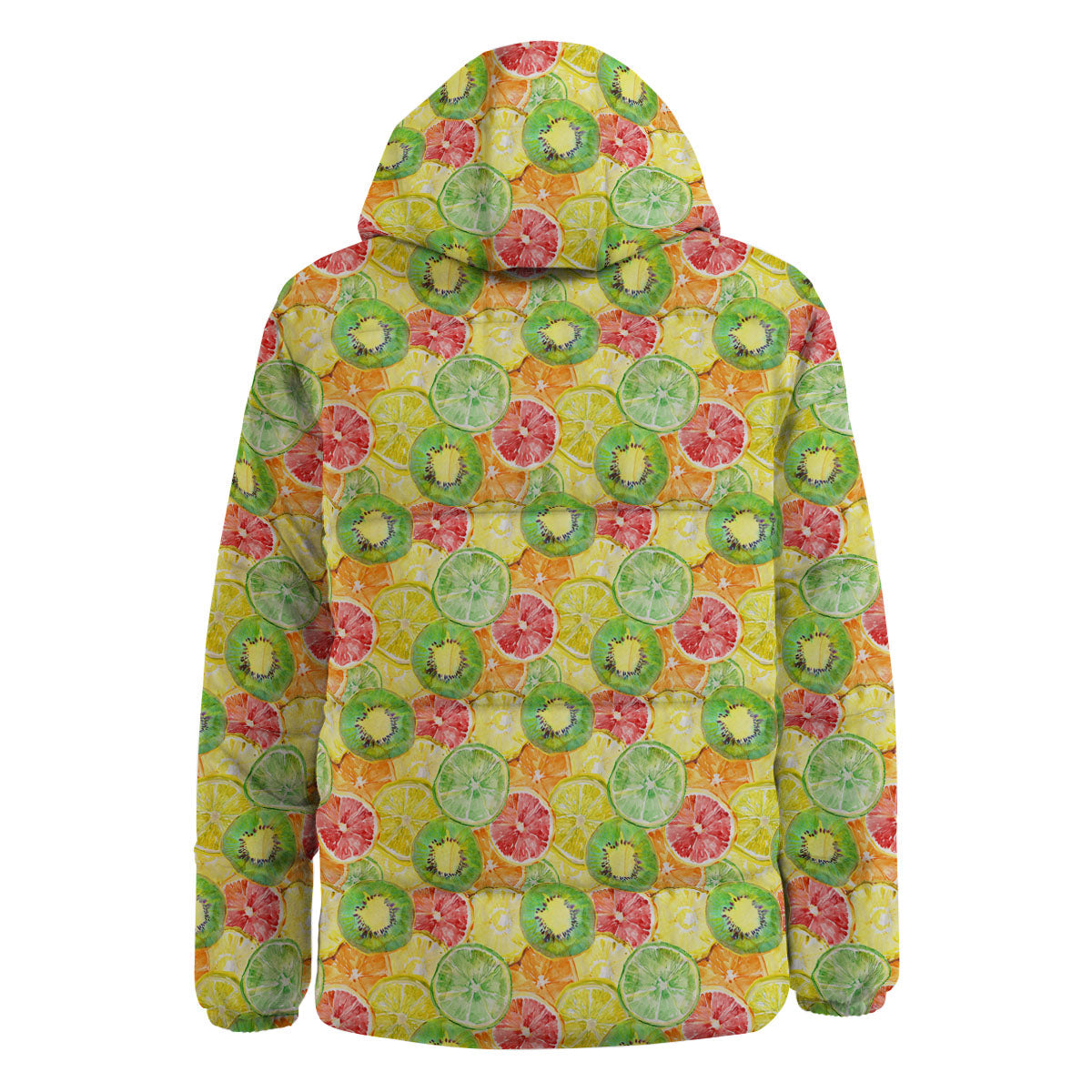 Slices Fruit Orange Print Pattern Down Jacket-grizzshop