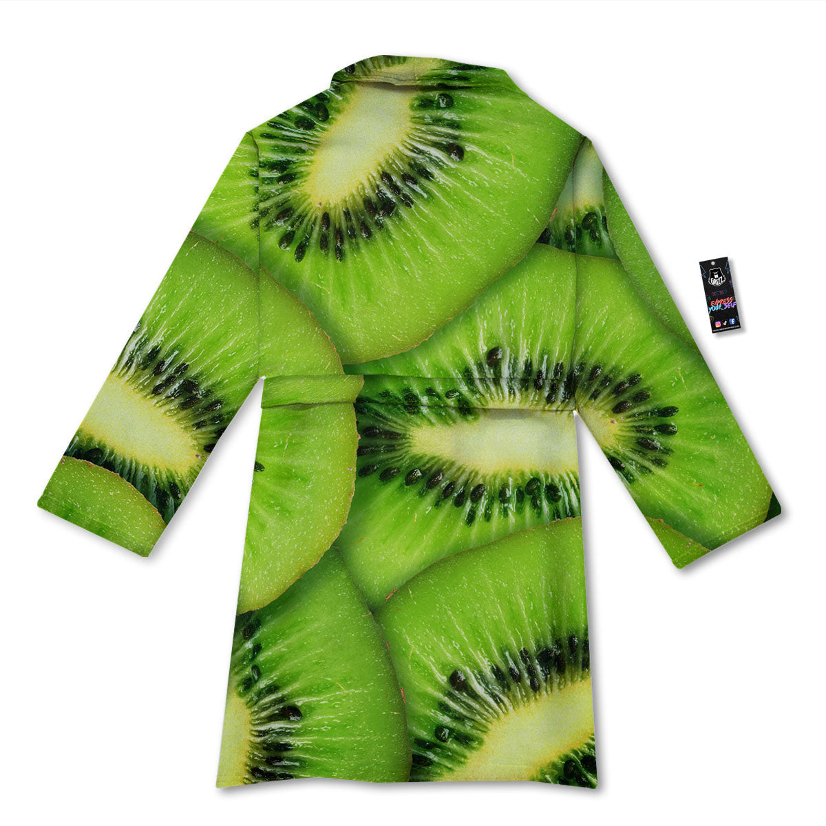 Slices Kiwi Print Bathrobe-grizzshop