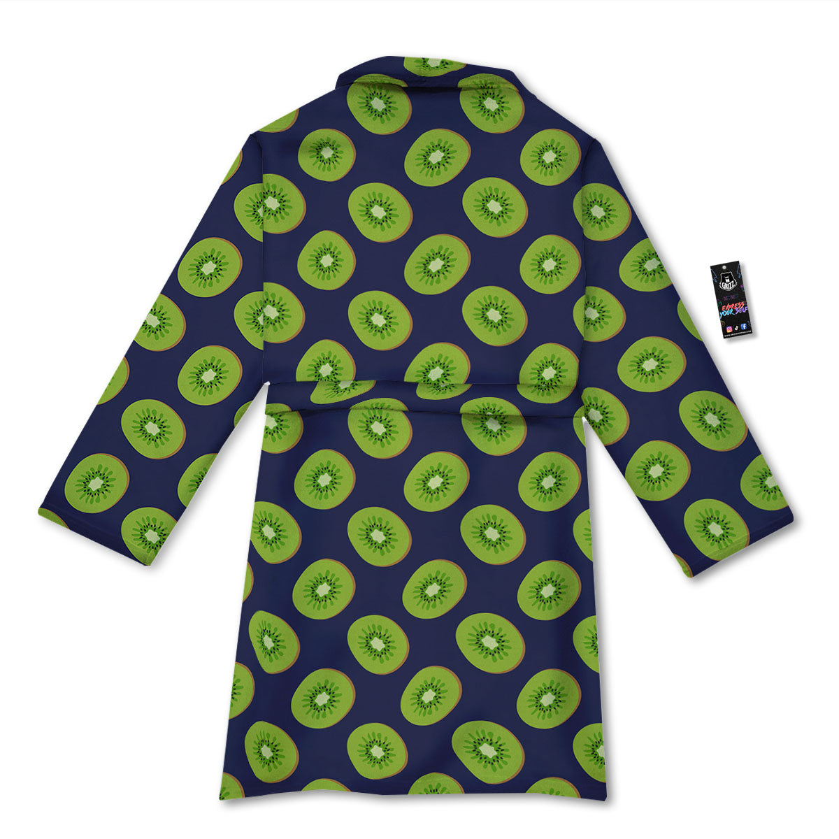 Slices Kiwi Print Pattern Bathrobe-grizzshop