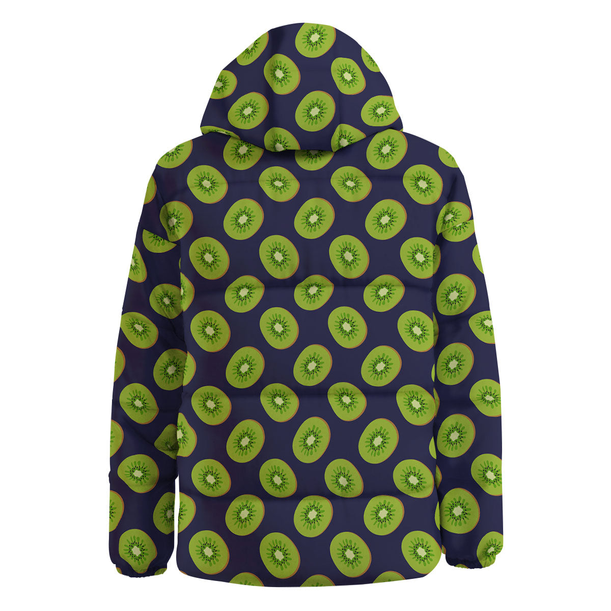Slices Kiwi Print Pattern Down Jacket-grizzshop