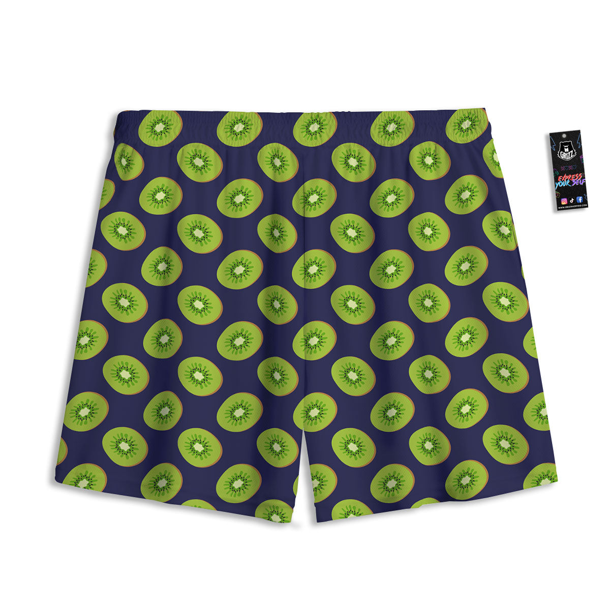 Slices Kiwi Print Pattern Mesh Shorts-grizzshop