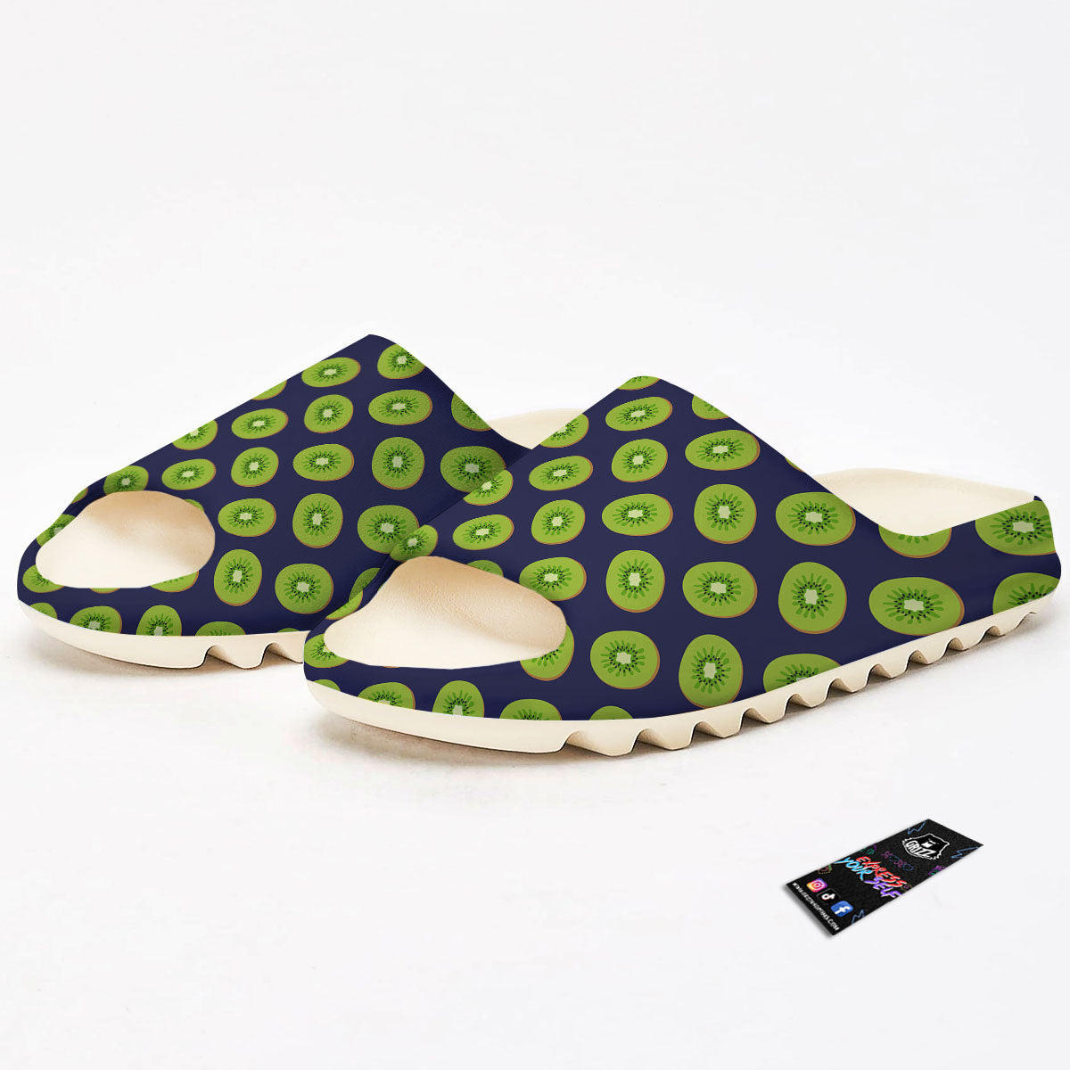 Slices Kiwi Print Pattern Sandals-grizzshop