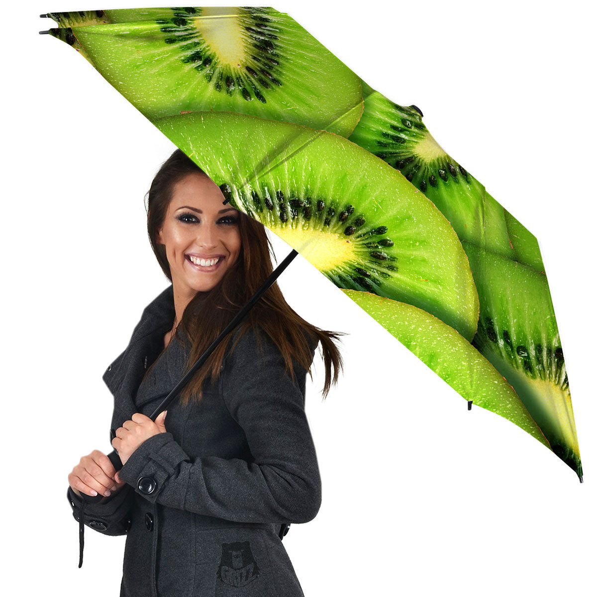 Slices Kiwi Print Umbrella-grizzshop