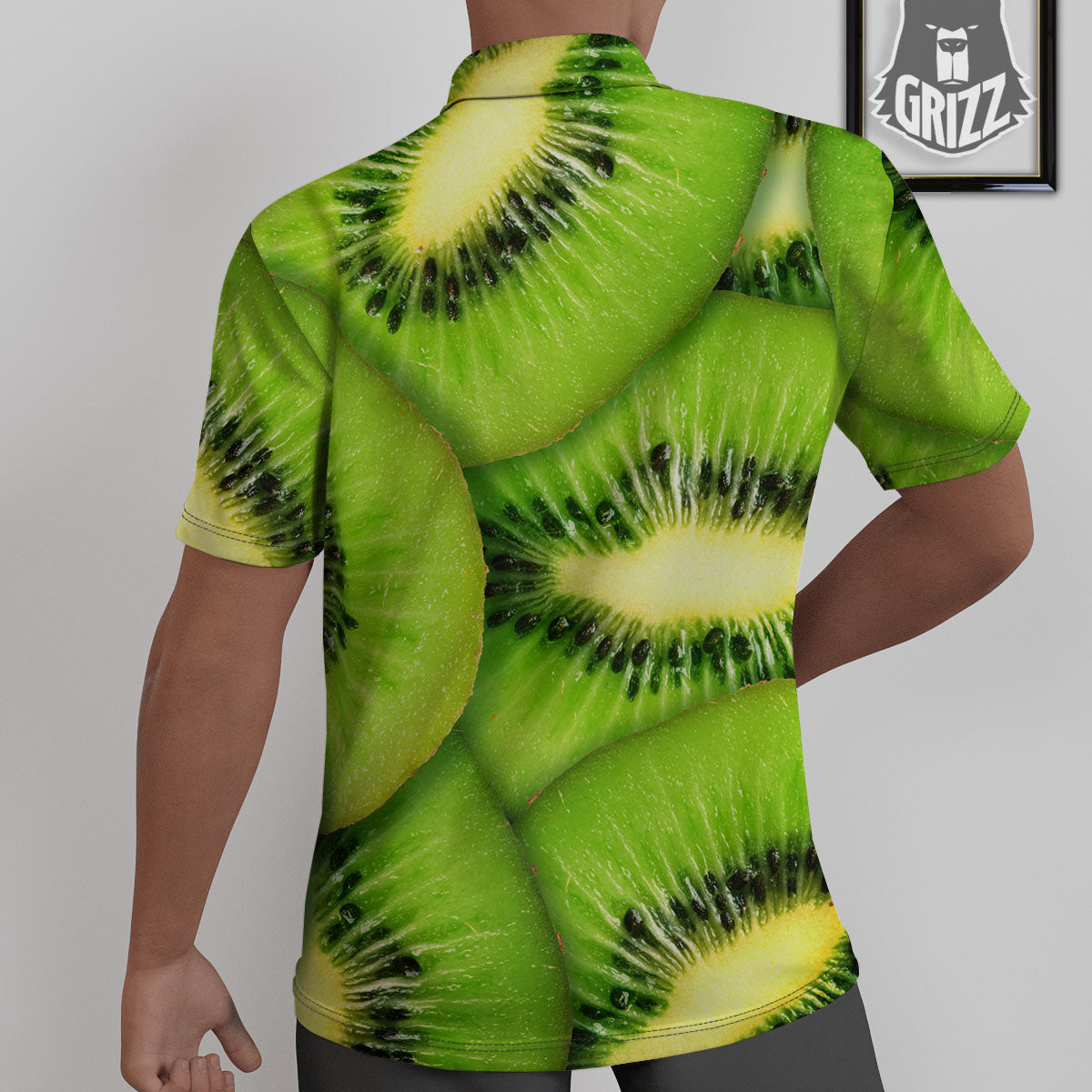Slices Kiwi Print Untucked Shirts-grizzshop