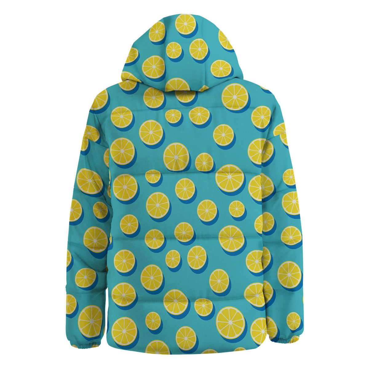 Slices Lemon Print Pattern Down Jacket-grizzshop