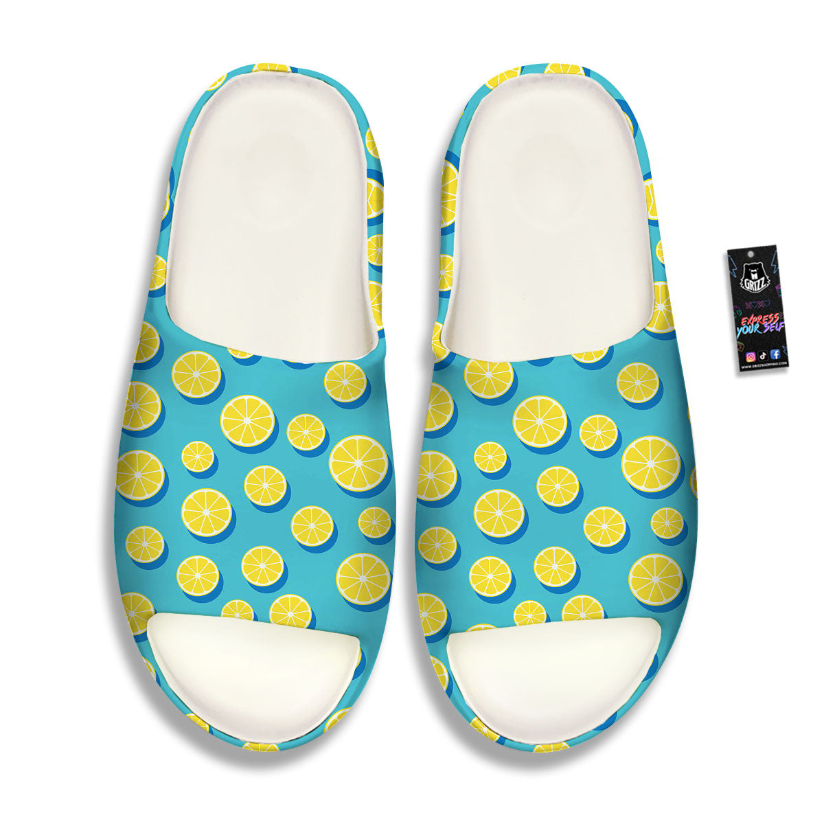 Slices Lemon Print Pattern Sandals-grizzshop