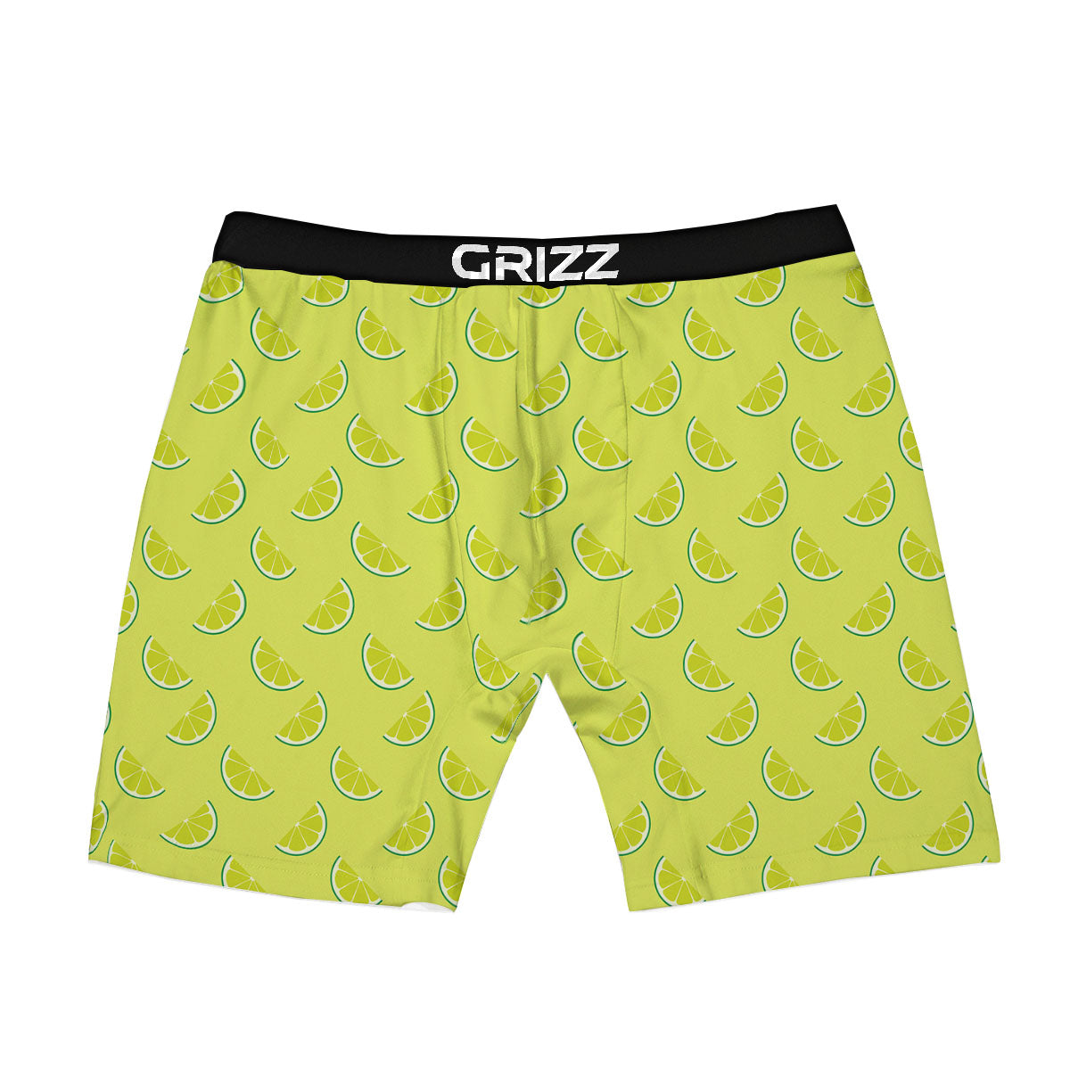 Slices Lime Green Print Pattern Boxer Briefs-grizzshop