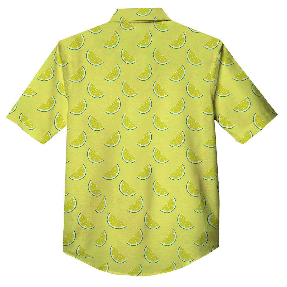 Slices Lime Green Print Pattern Button Up Shirt-grizzshop