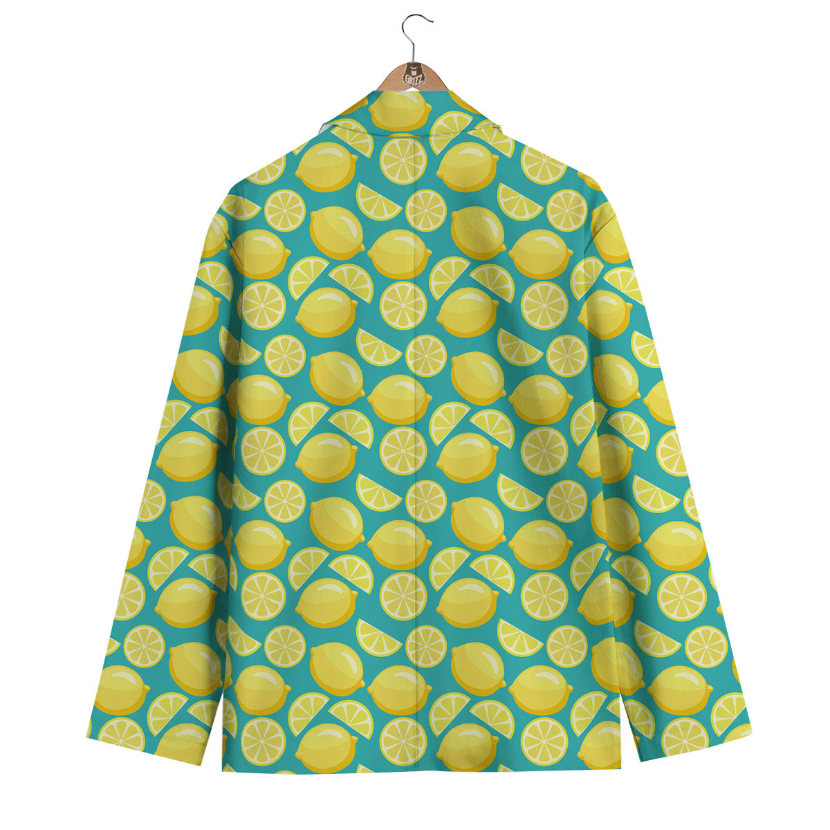Slices Lime Print Pattern Men's Blazer-grizzshop