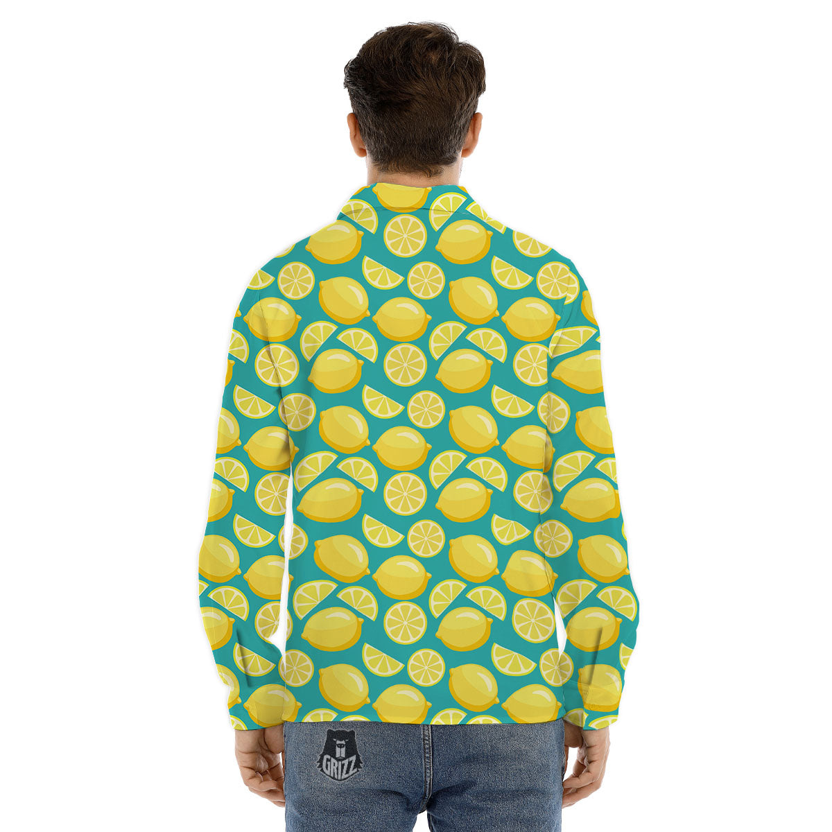 Slices Lime Print Pattern Men's Dress Shirts-grizzshop