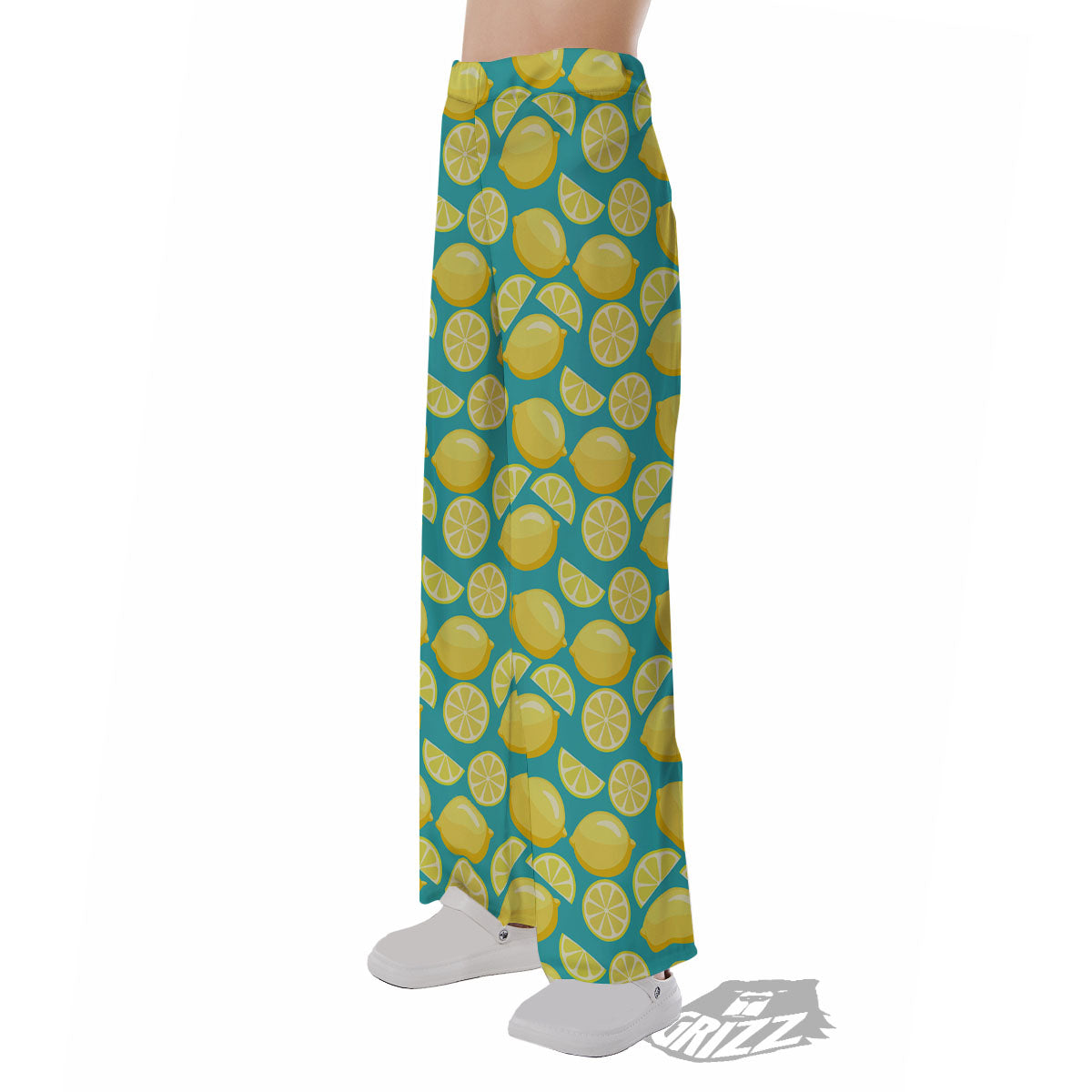 Slices Lime Print Pattern Pajama Pants-grizzshop