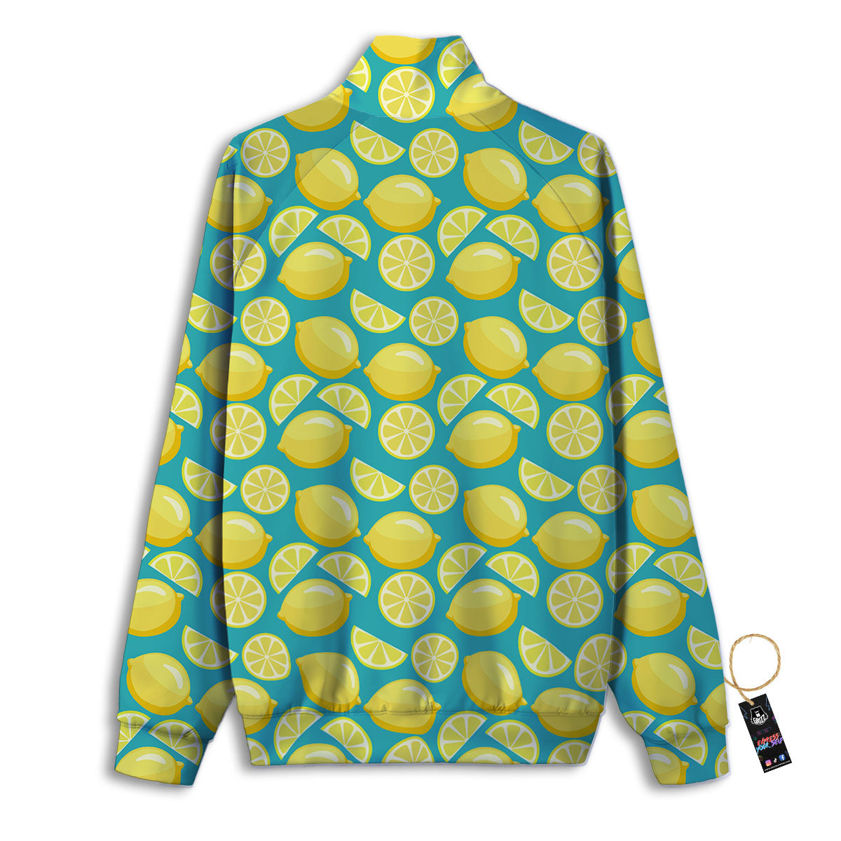 Slices Lime Print Pattern Track Jacket-grizzshop