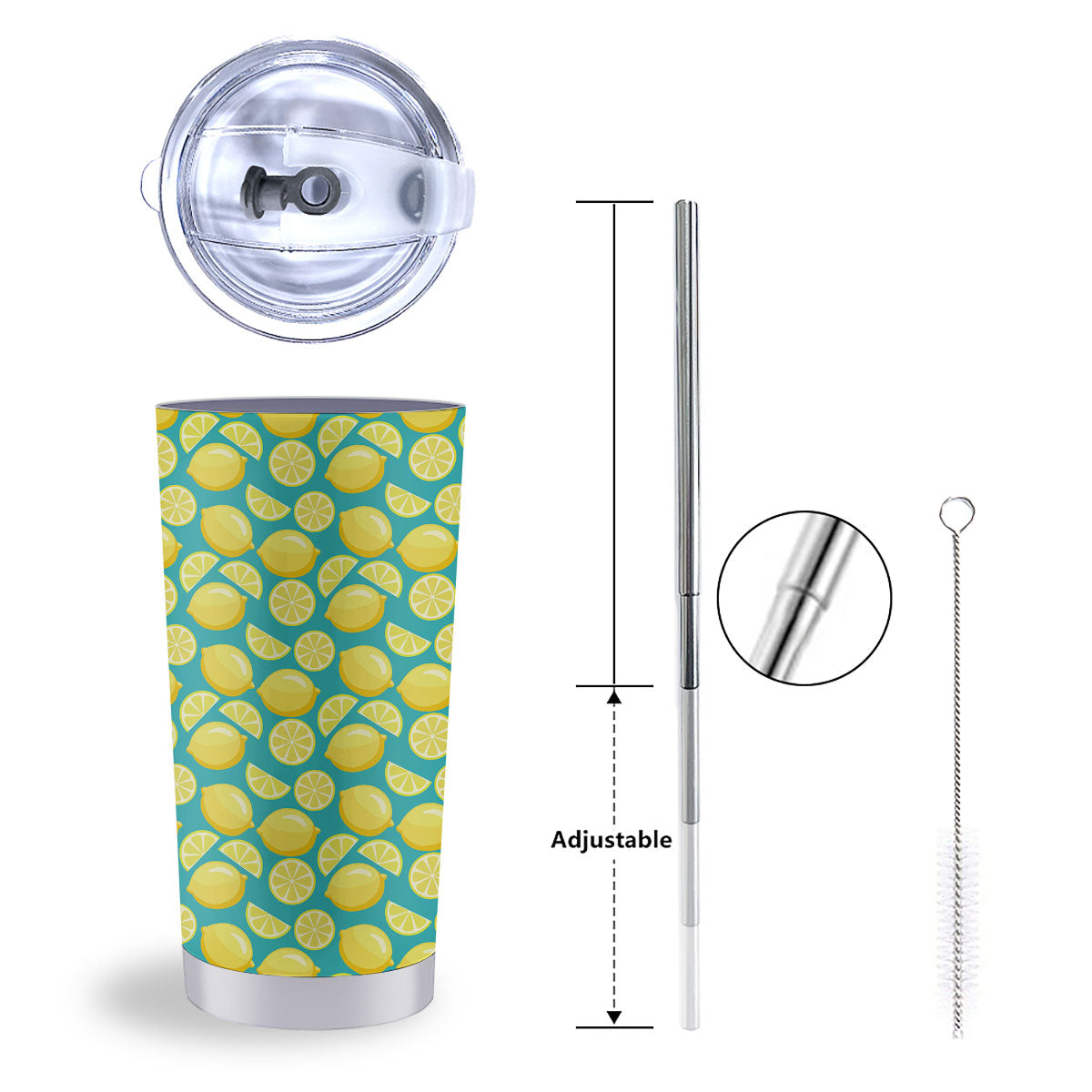 Slices Lime Print Pattern Tumbler-grizzshop
