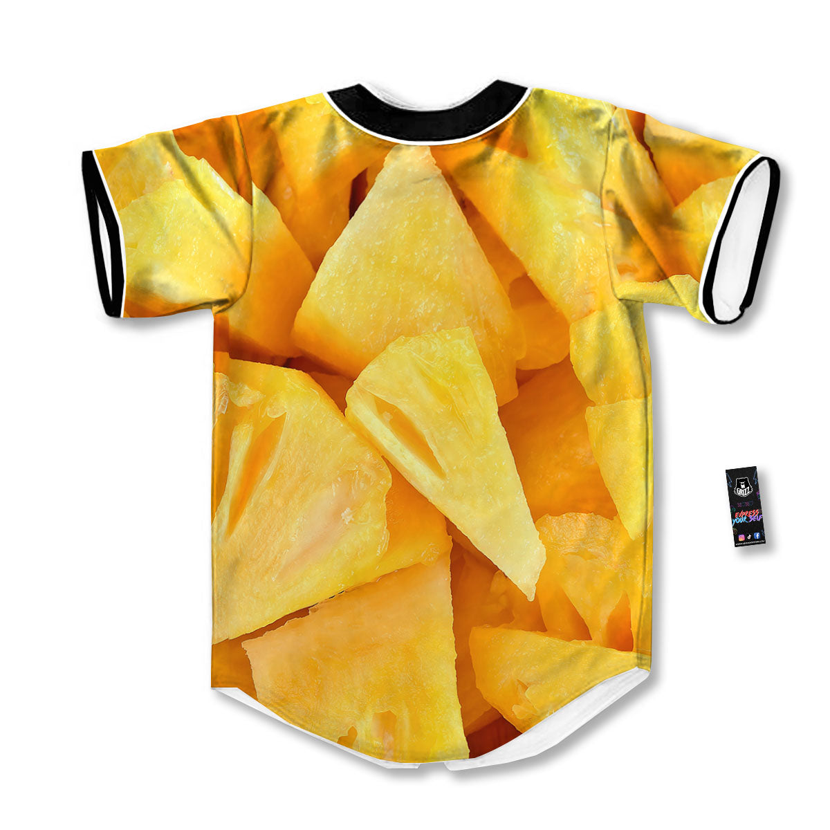 Slices Pineapple Print Baseball Jersey-grizzshop