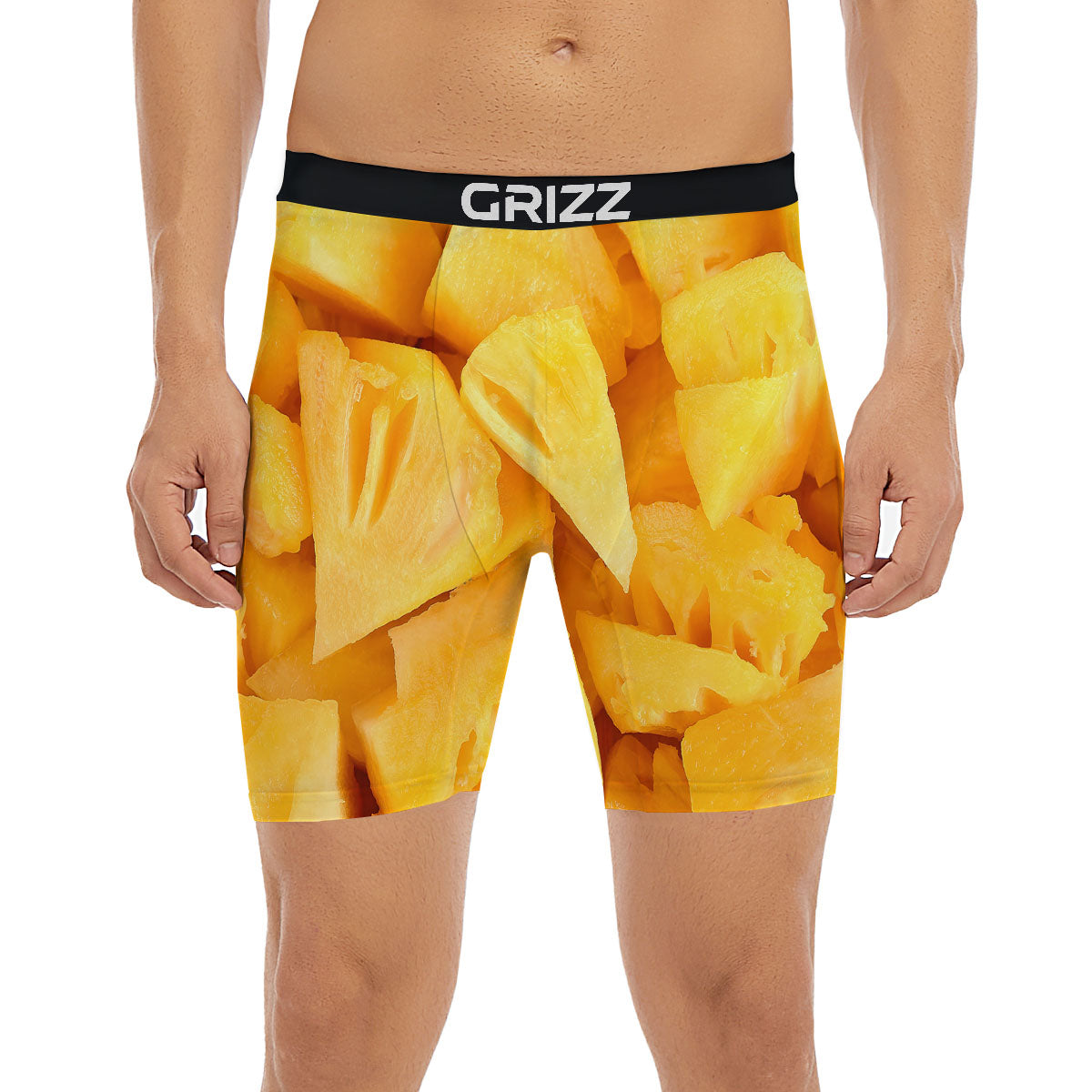 Slices Pineapple Print Boxer Briefs-grizzshop