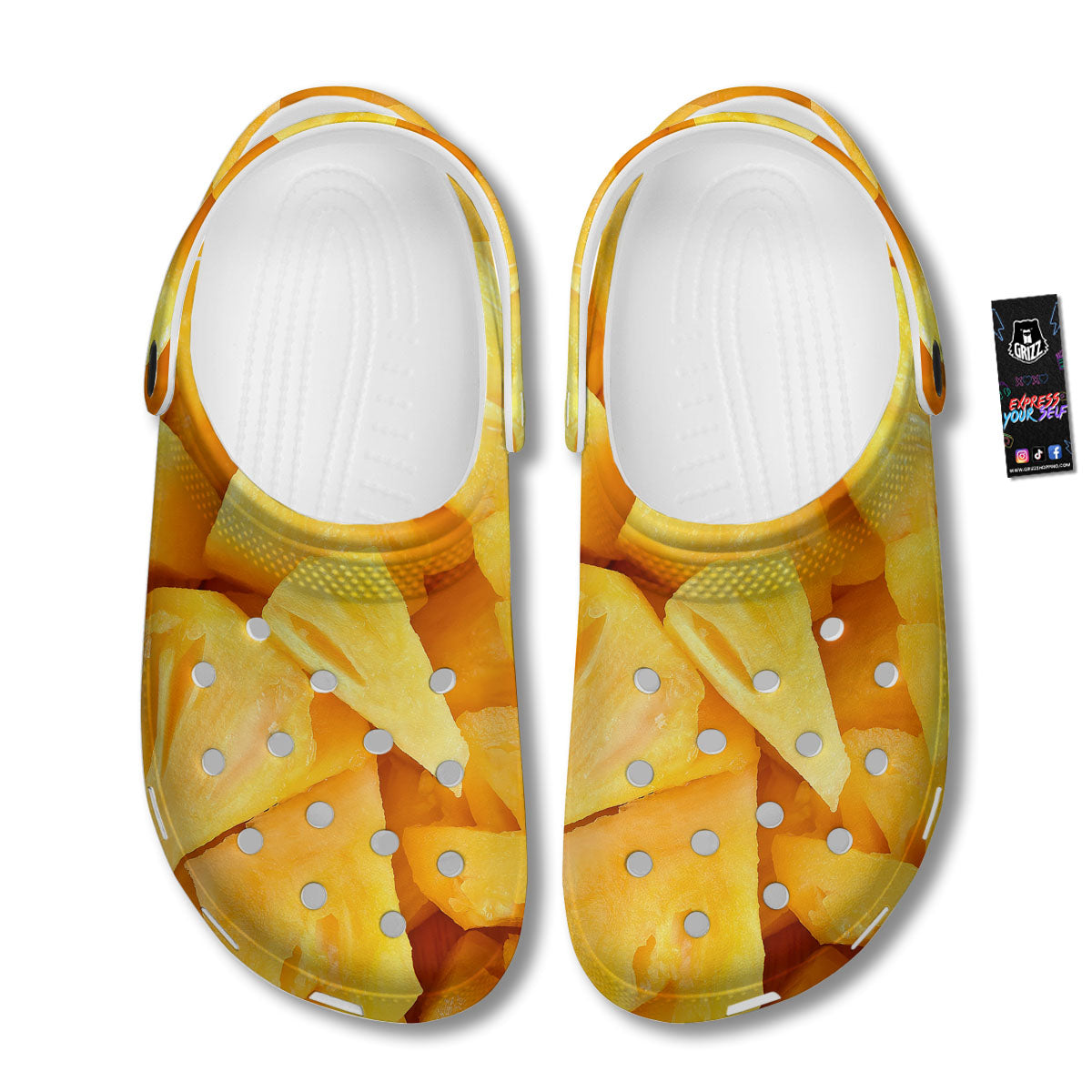Slices Pineapple Print Clog-grizzshop