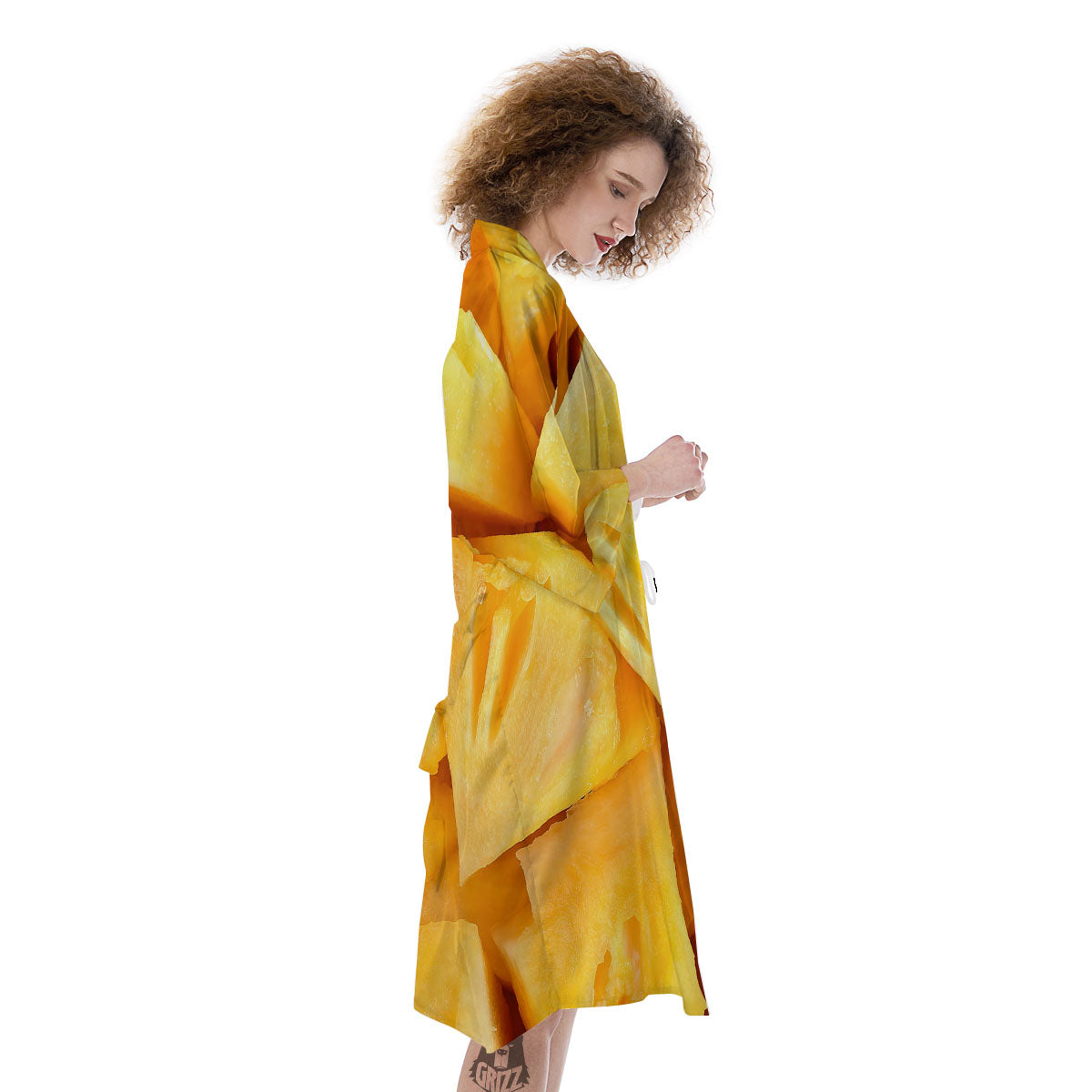 Slices Pineapple Print Kimono-grizzshop