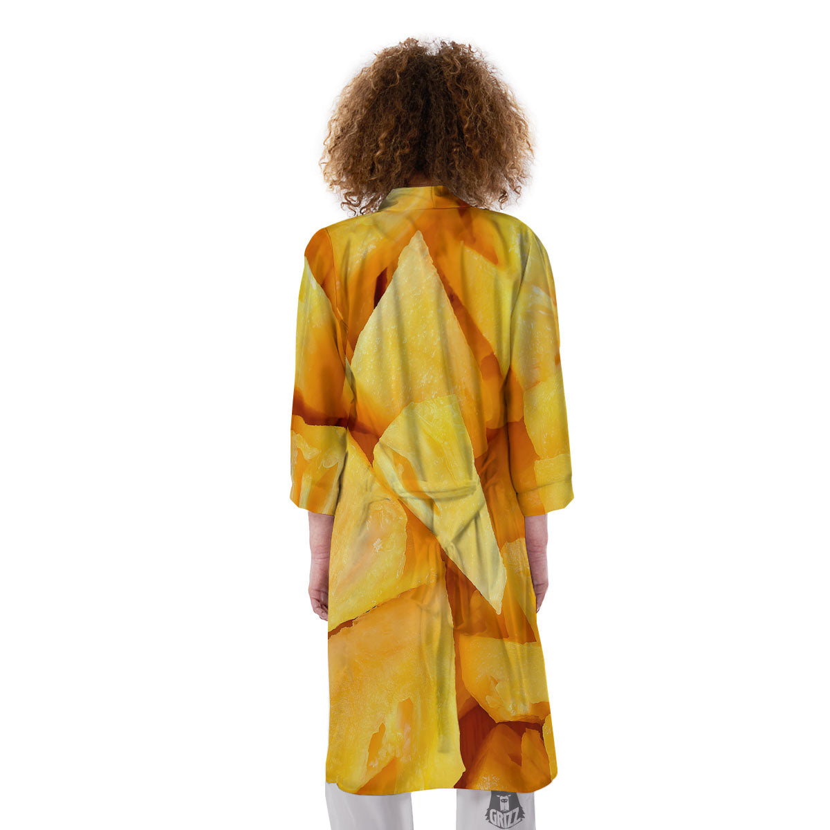 Slices Pineapple Print Kimono-grizzshop