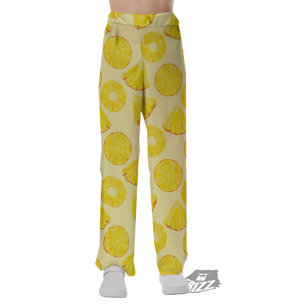 Slices Pineapple Print Pattern Pajama Pants-grizzshop