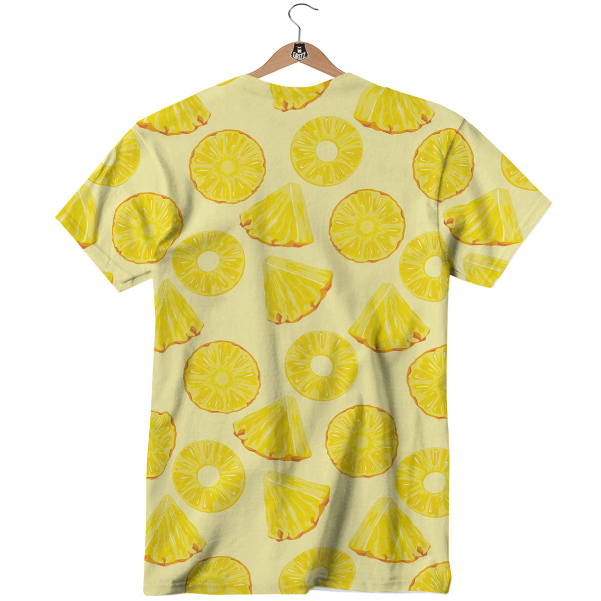 Slices Pineapple Print Pattern T-Shirt-grizzshop