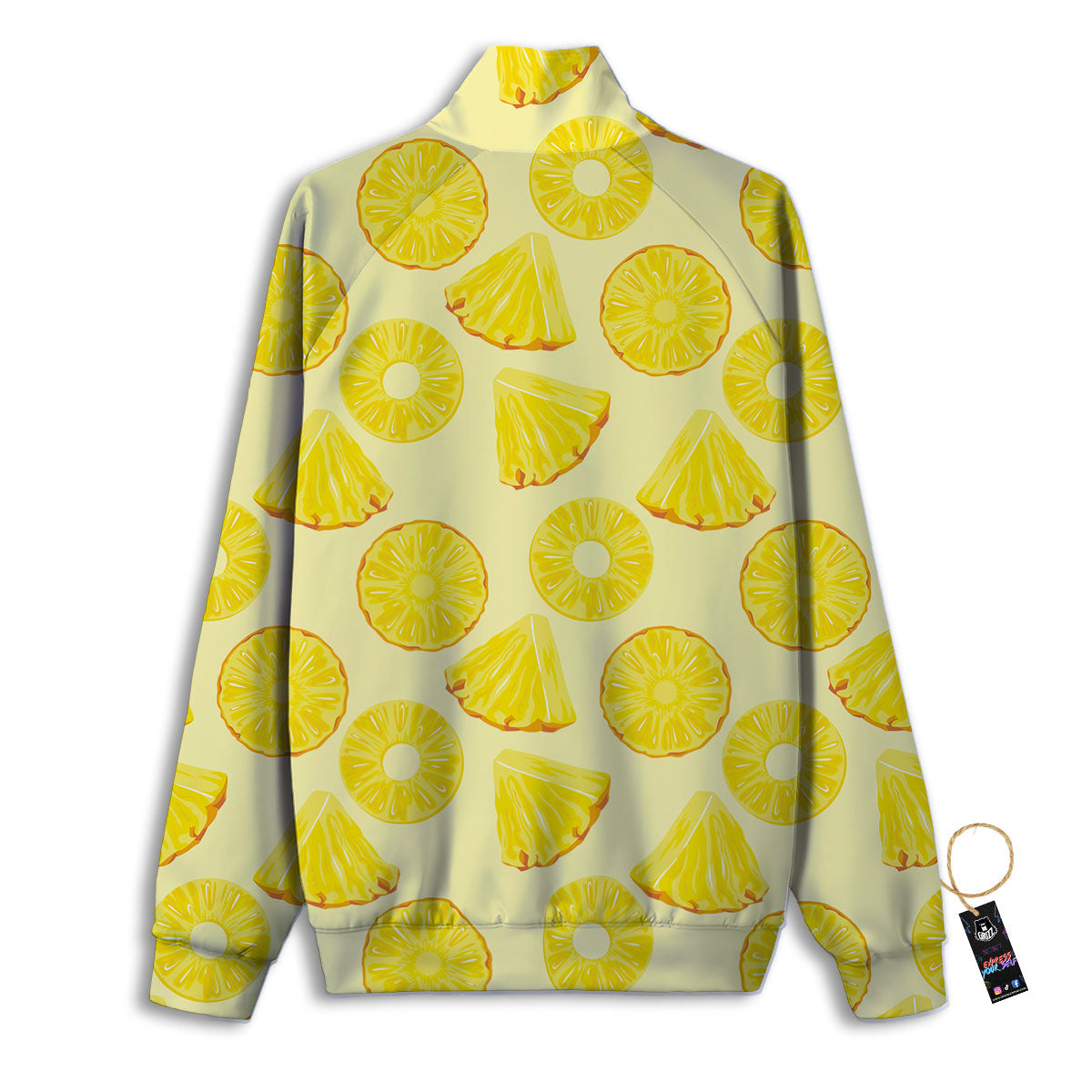 Slices Pineapple Print Pattern Track Jacket-grizzshop